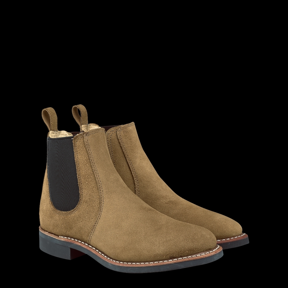 RED WING WOMENS 6 INCH CHELSEA BOOT Olive Mojave Leather SZ 8